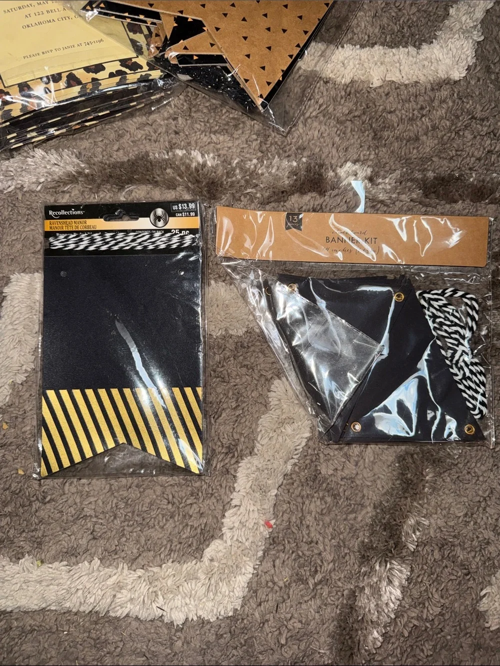 Threshold Black and Cream Paper Fan Banner Kit